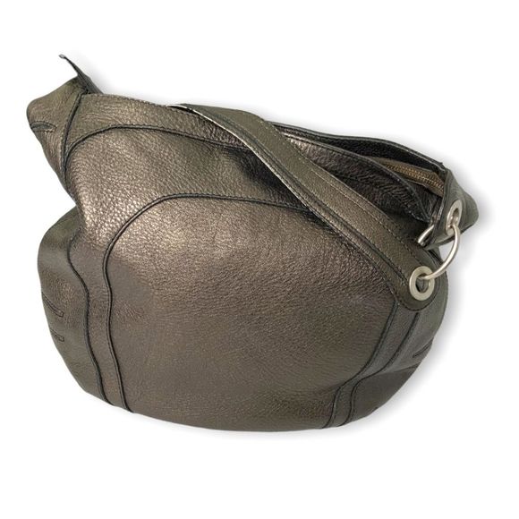 Banana Republic Handbags - BANANA REPUBLIC 100% Cow Leather Large Metallic Bronze Hobo Shoulder Bag NWOT